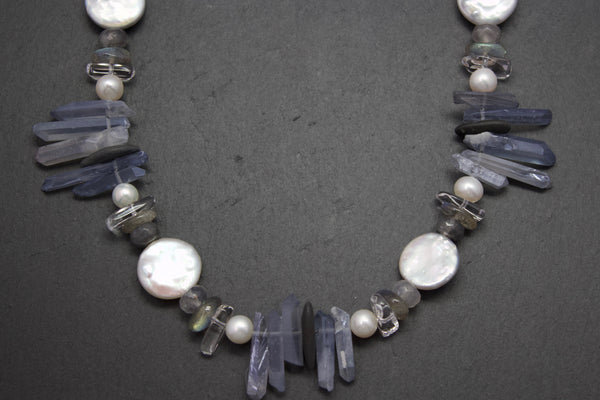 Necklace with quartz and pearls โ Sally Napier Jewellery