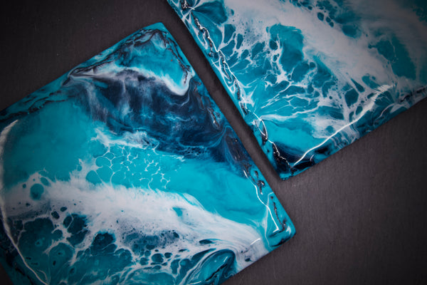 Seascape slate coasters